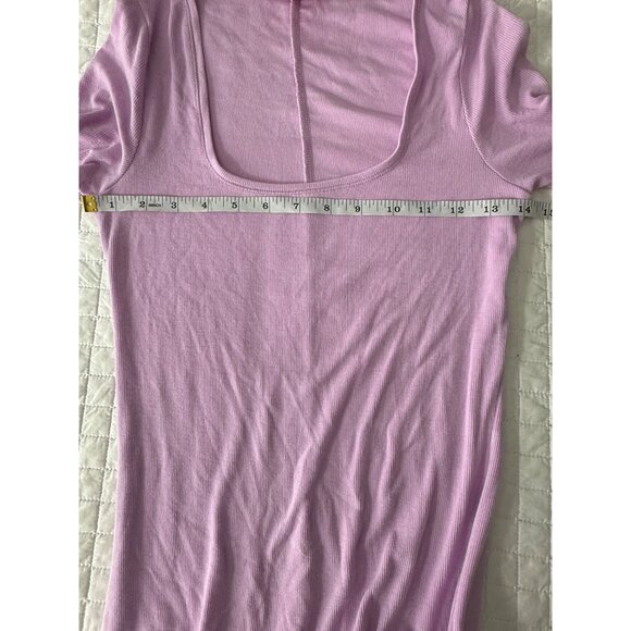 NWOT Victoria's Secret Long Sleeve Ribbed Modal Bodycon Maxi Dress Lilac S/P - Picture 8 of 9
